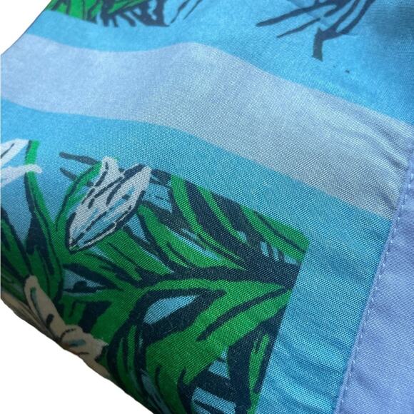 NWT Free People blue Hawaiian top button down spring summer tropical floral XL - Picture 9 of 12